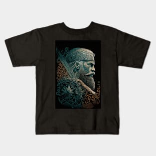 Eternal Champion: A Celtic Warrior Vector Graphic Kids T-Shirt